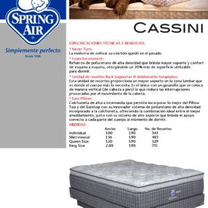 Juego De Box Queen Size Cassini Spring Air