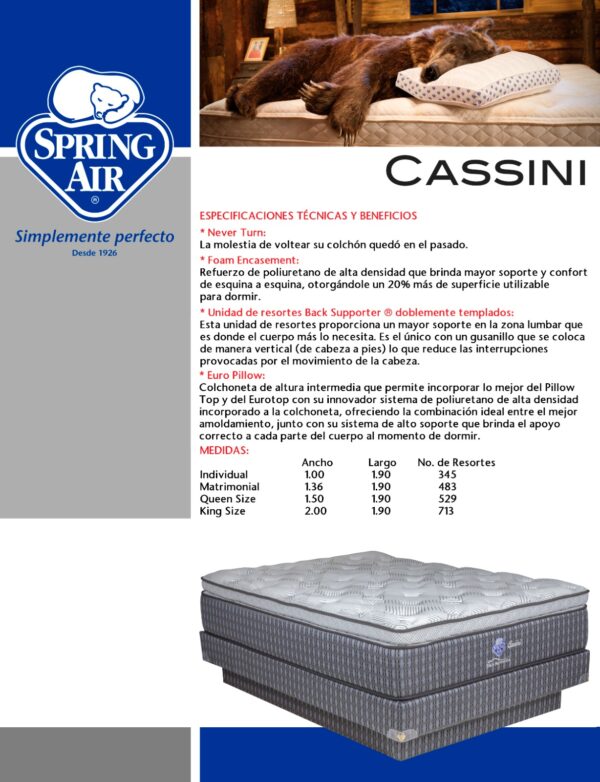 Juego De Box Queen Size Cassini Spring Air