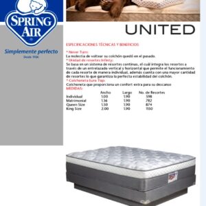 juego de box matrimonial united spring air